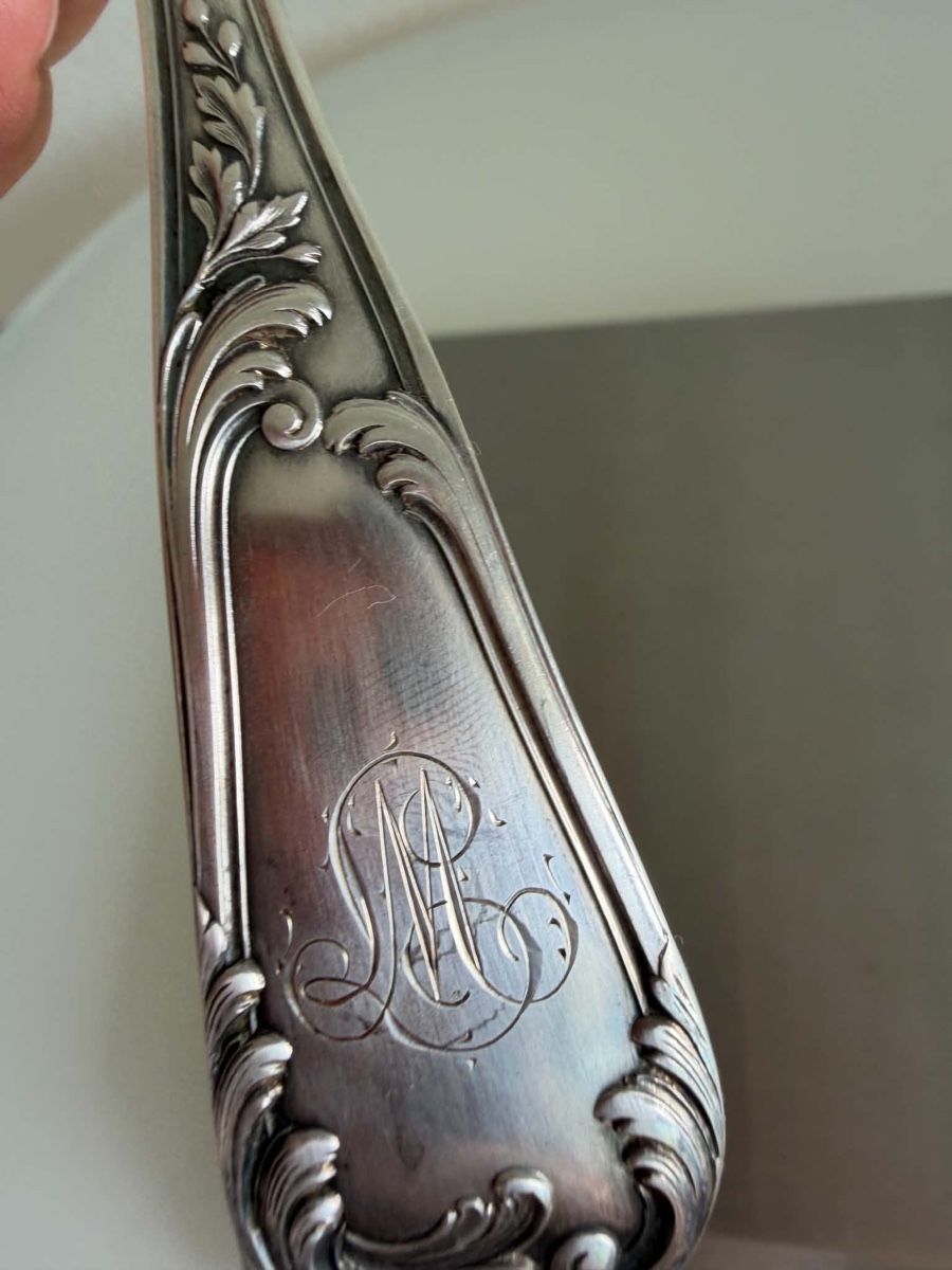 Forchette: Fourchette argent 950 Minerve style Rococo 78 g – Usato da Cressier FR venduto da Serge30 5