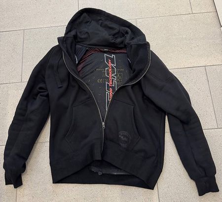 FLM Motorrad Hoodie mit Protektoren Gr. L 52/54  schwarz