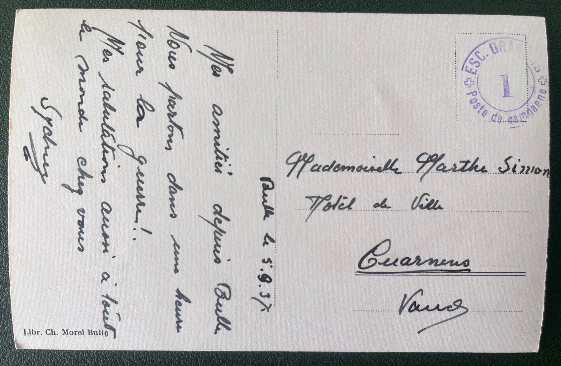 Cartoline postali: AK Costumes gruyériens - Causette – Usato da Biberist venduto da Edelfloh 1