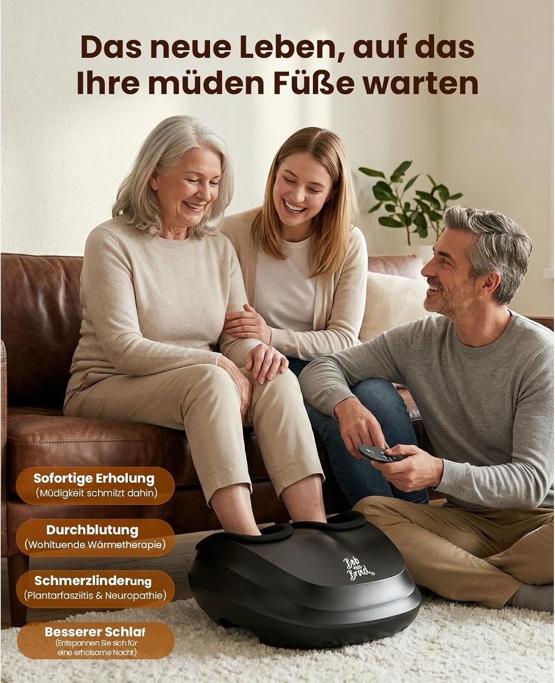 Dispositivi per massaggi: Fussmassagegerät mit Wärme Knetmassage Kompression – Nuovo e nell'imballaggio originale da Neuhausen am Rheinfall venduto da HugoVerkauft 4