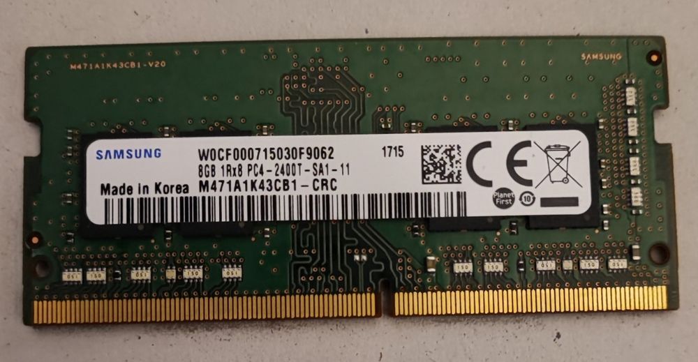 Barrette Mémoire Micron 8Go DDR4 SO-DIMM 2400MHz ECC (MTA8ATF1G64HZ-2G3H1R) - Testée, Occasion