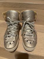 Sonia Rykiel Golden Leather High Top Sneakers EU 39