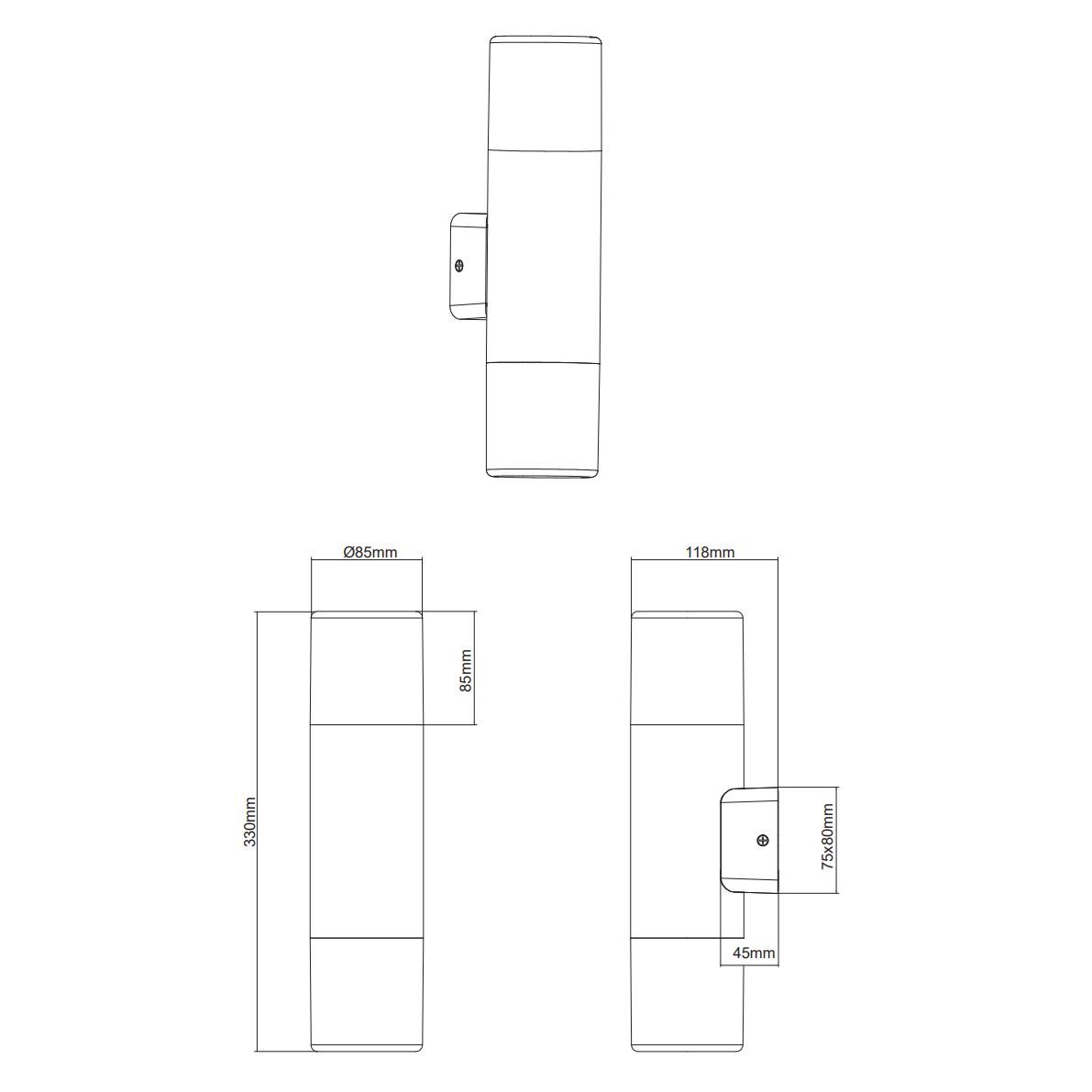 Lampen: Aussen Wandleuchte, 33 cm Höhe, IP44 – Neu (gemäss Beschreibung) aus Kreuzlingen von Smart-Light 2