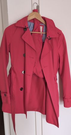 Esprit Damen Trenchcoat Gr. 34 Übergangsjacke rosa