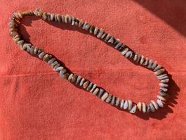 Achat Edelstein Kette 48 x 1cm Verlauf wunderschön Brauntöne