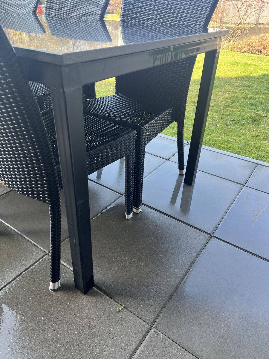 Set de table et chaises: Grosse Gartentischgruppe Granitplatte mit 6 Stühlen – D'occasion à Wetzikon ZH par man_2pd5 3
