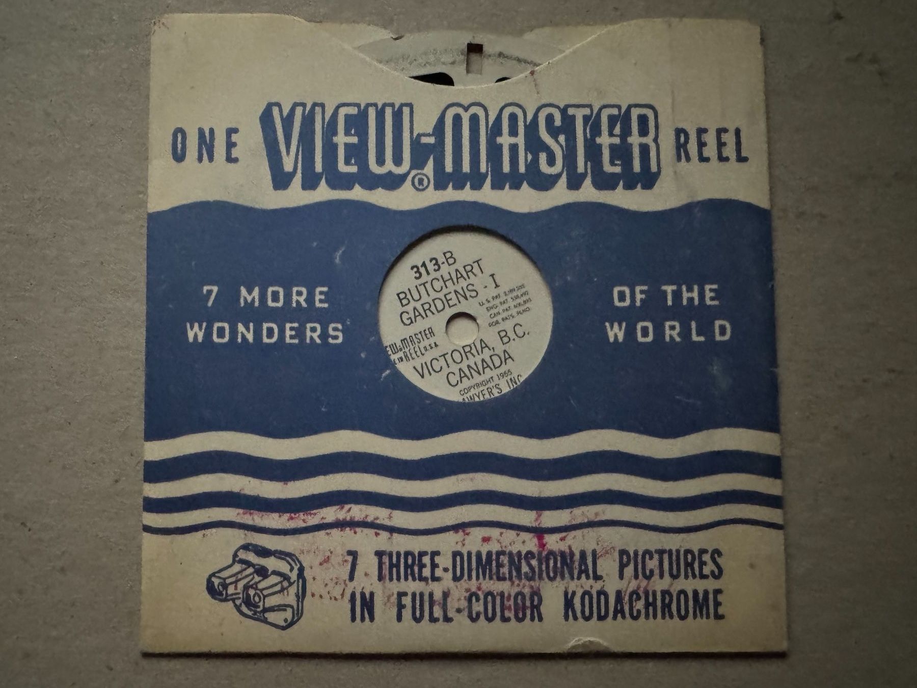 View-master Giocattoli: View-Master 3D: Nr. 313 B BUTCHART GARDENS I - CANADA – Usato da Tegerfelden venduto da siebenmacky