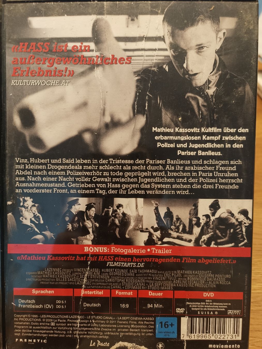 Tutti i DVDs: DVD "La Haine" – Usato da Wünnewil venduto da Susuki125gt 1