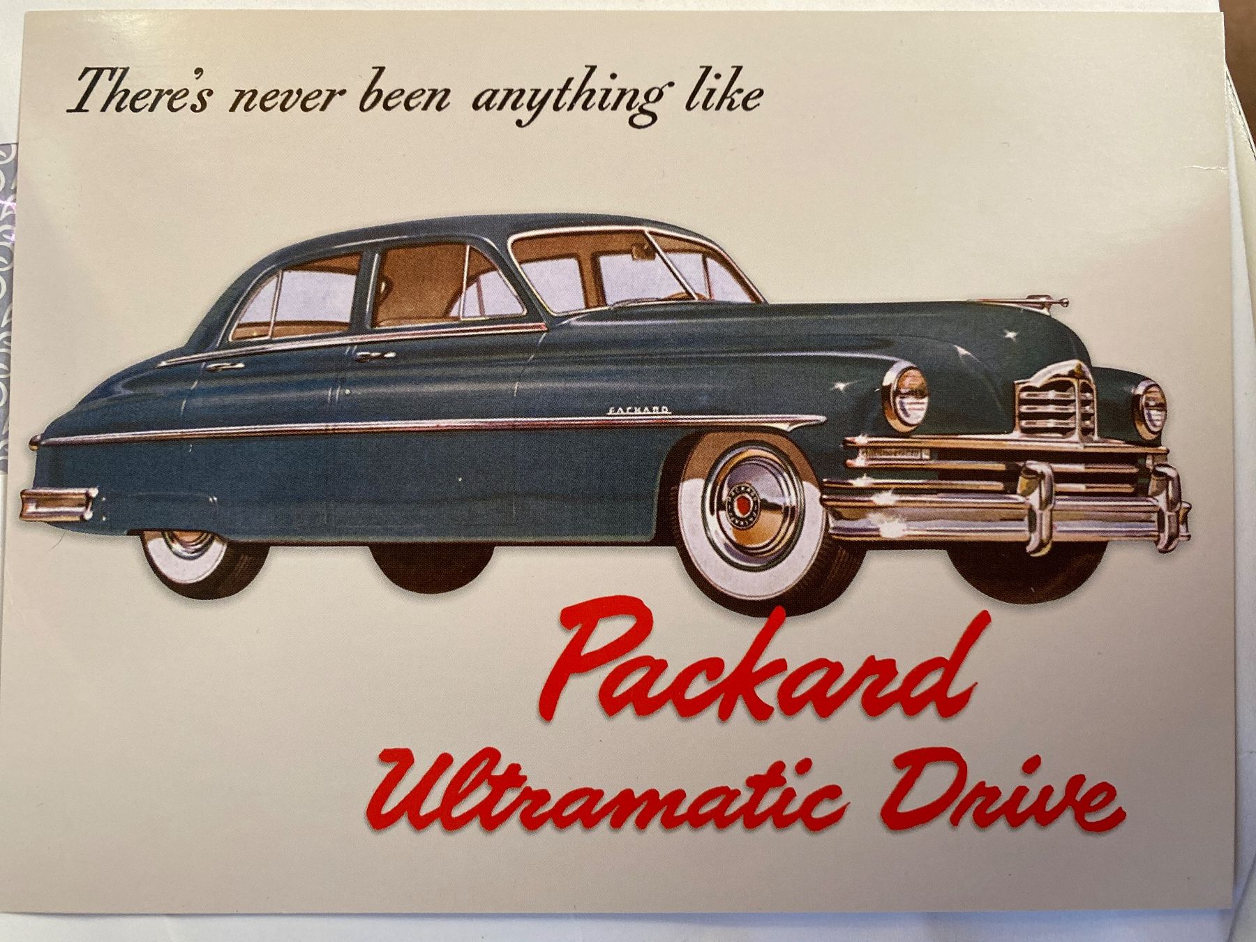 Cartes postales: Carte Postale Packard Ultramatic Drive - 1950 – Neuf (Voir description) à Le Brassus par cinema13