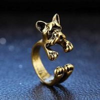 FINGERRING FRANZ.BULLDOGGE, GOLDFARBEN