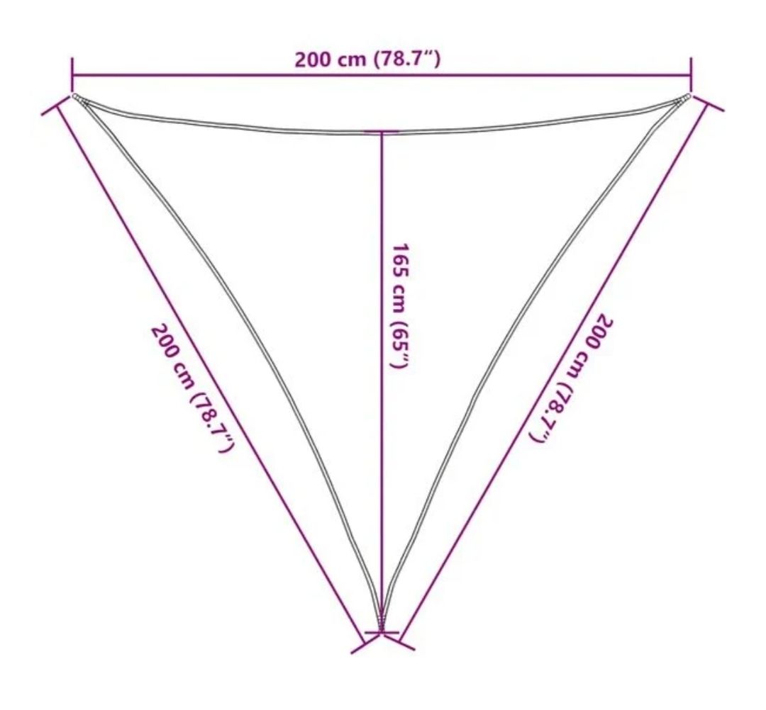 Vidaxl Parasols: Sonnensegel 3-eckig 2x2x2  – Neuf (Voir description) à Wengi b. Büren par NeReida88 4