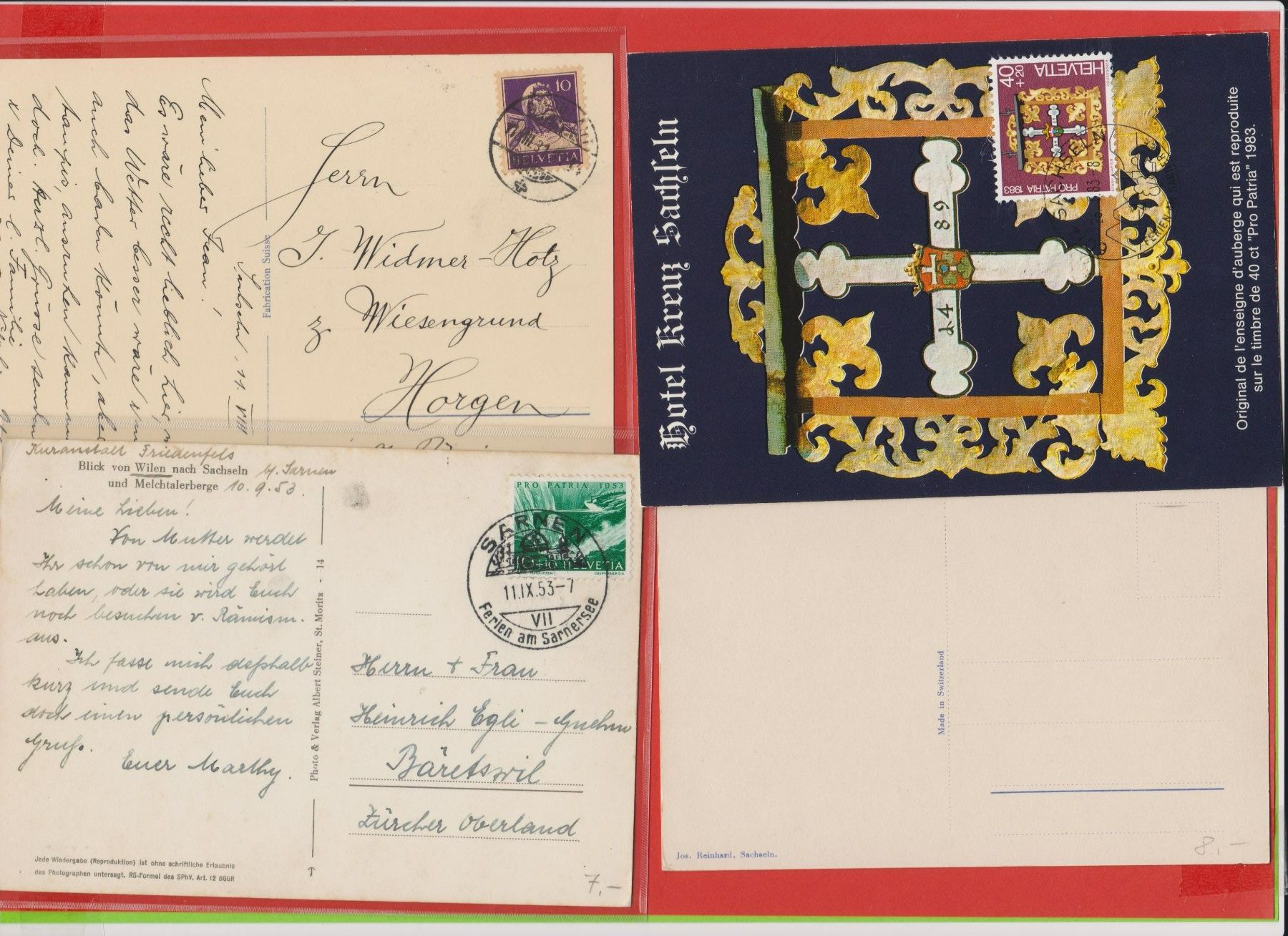 Cartoline postali: Sachseln  -  Lot von 16 alten Ansichtskarten ab 1900 – Usato da Vitznau venduto da Ropaku 7