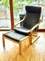 Ikea Poäng Relax-Sessel mit Hocker