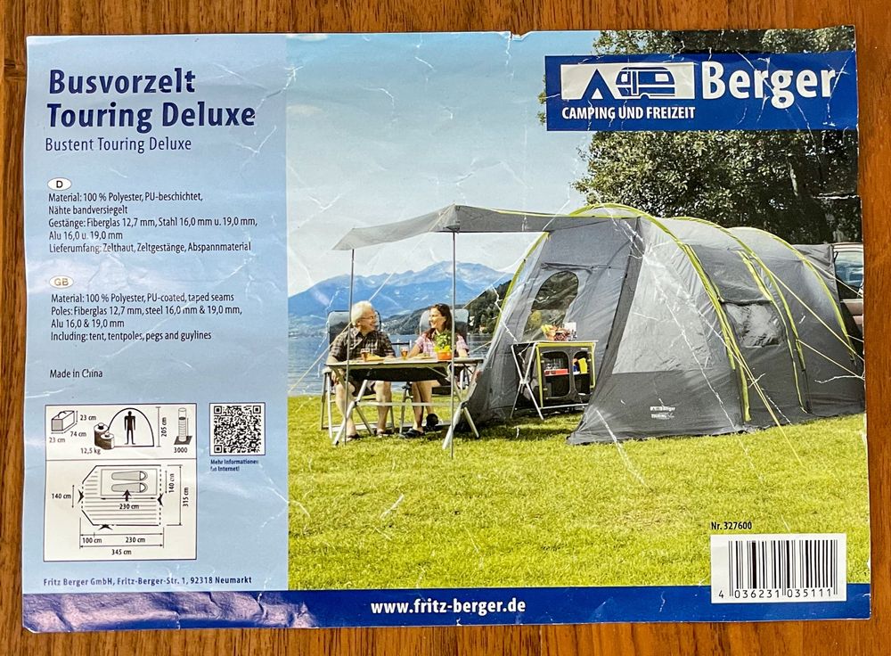 Berger, Auvent Camping Car Touring Easy-XL