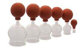 3er-SET Keller Schröpfglas mit 1.5/3.5 und 5.5cm Durchmesser