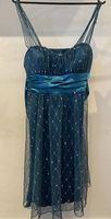 Elegantes Cocktail- / Partykleid in Petrol mit Glitzer