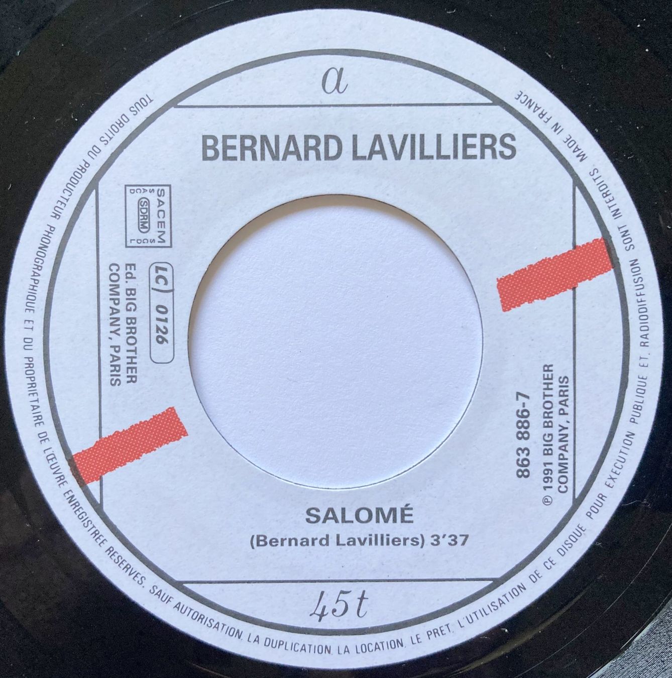Dischi in vinile: BERNARD LAVILLIERS - SALOME – Usato da Bottens venduto da hotter-than-hell 2