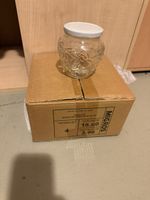 Einmachglas mit Deckel Glas Fruchtmuster neu