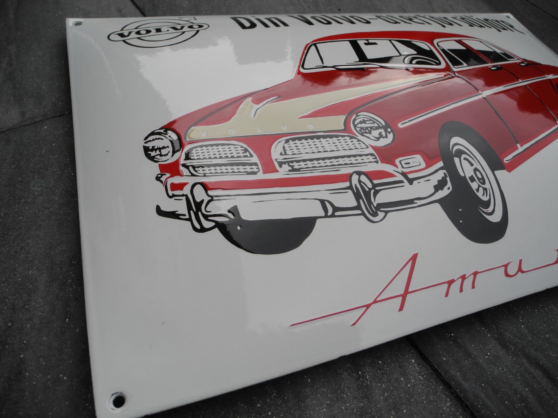 Insegne: GROSSES VOLVO AMAZON EMAILSCHILD – Nuovo (secondo la descrizione) da Reinach AG venduto da Huckleberrysix 2
