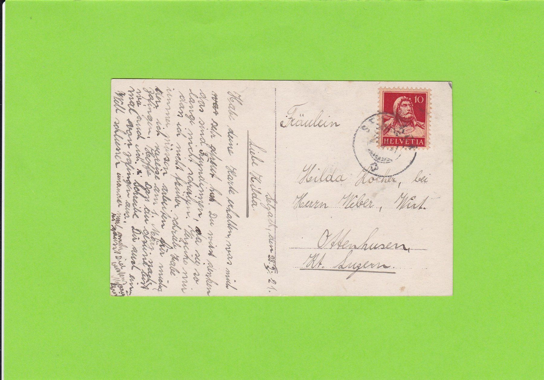 Cartoline postali: Mädchen mit Blumen – Usato da St. Peterzell venduto da neckertal 1