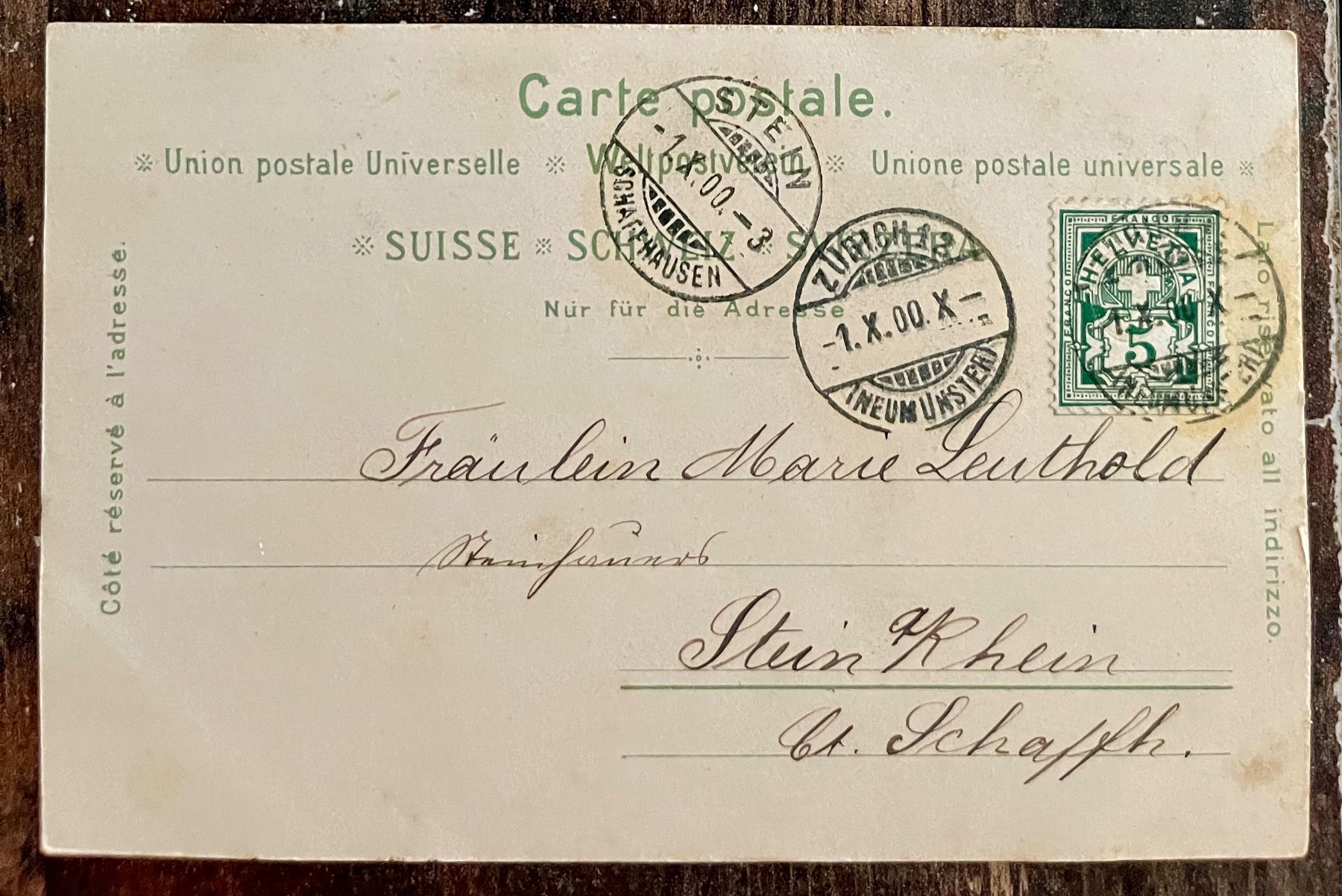 Cartoline postali: ZURICH - Rathausquai - Litho 1900 – Usato da Lutry venduto da Ediego 1