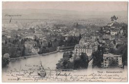 Thun, Generalansicht, gelaufen Feldpost 1905