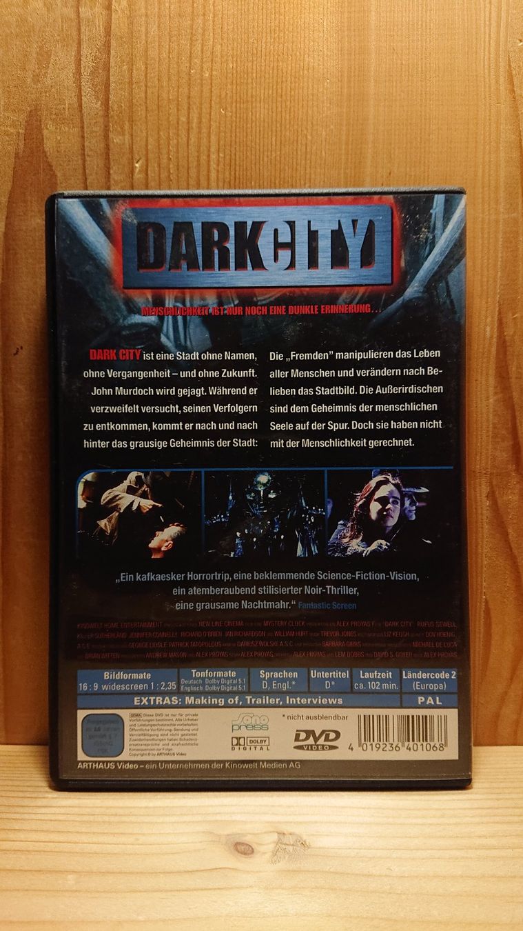 Tutti i DVDs: DARK CITY DVD mit Rufus Sewell – Usato da Wilderswil venduto da Exebub 1