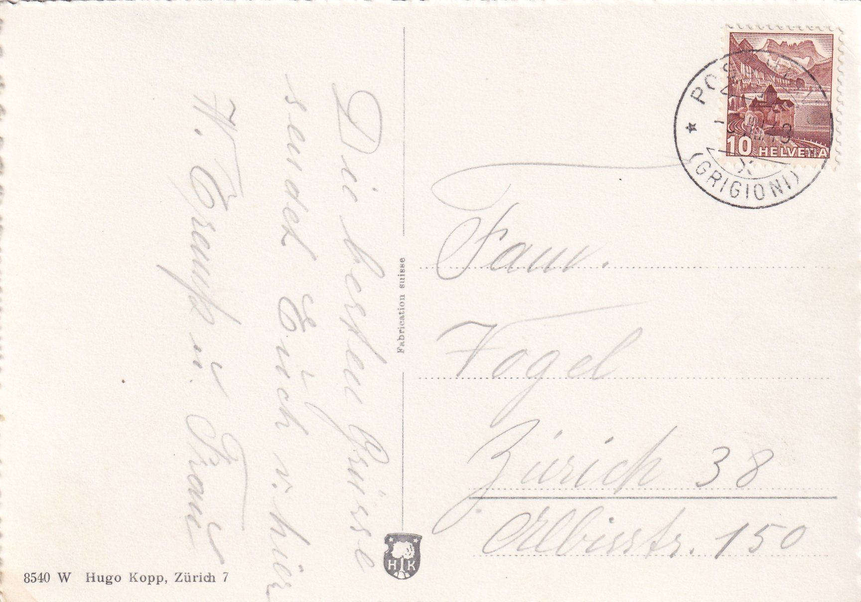 Cartoline postali: Poschiavo /bc – Usato da Hombrechtikon venduto da Rudolf07 1