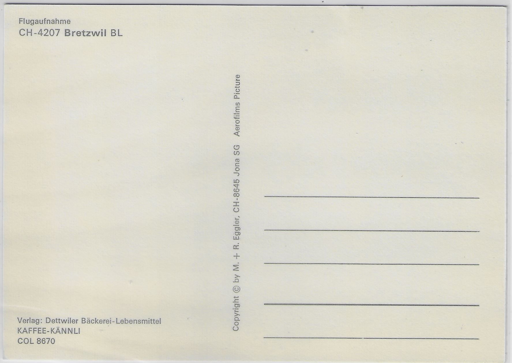 Cartoline postali: Flugaufnahme Bretzwil BL – Antico da Ettingen venduto da Kartenplanet 1
