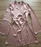 Seidenkleid Wickeloptik, altrosa, Gr S.