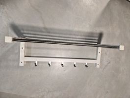 Wandgarderobe TJUSIG weiss Metall IKEA