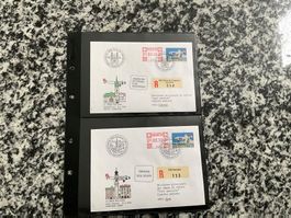 Briefmarken Sonderbriefe Flugpost, 4 verschiedene Briefe