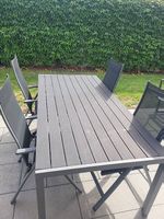 Garten-Essgruppe / Gartentisch mit 6 verstellbaren Stühlen