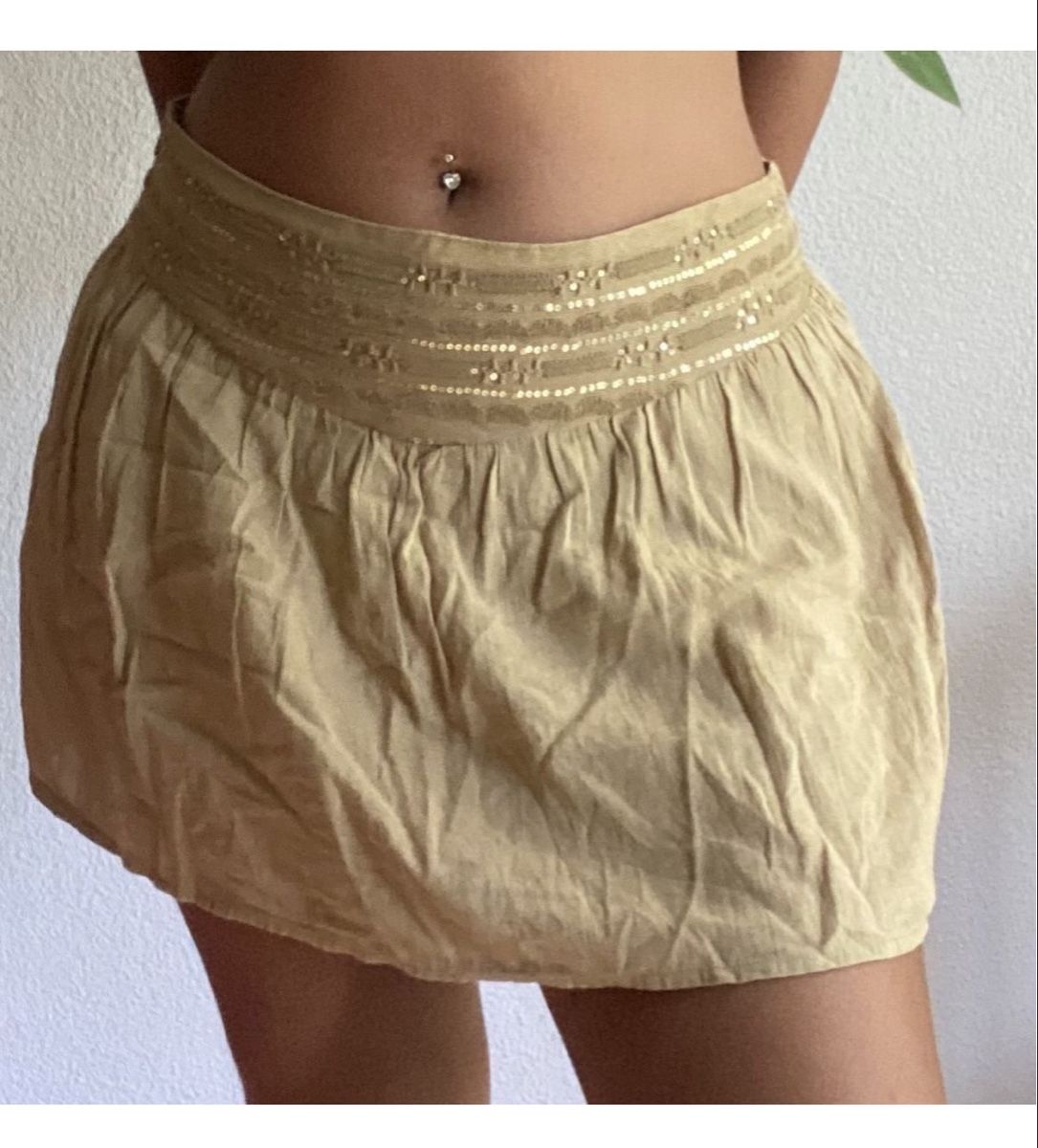 Gonne: Minirock beige mit Pailletten – Nuovo (secondo la descrizione) da Windisch venduto da lau_7t69