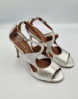 Pedro Miralles Damen Leder Sandaletten Silber Gr. 40 Italy