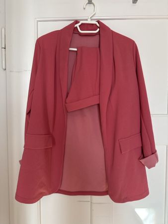 Sommerliches rosafarbendes Short-Sakko-Set Gr. 36-38, topmod