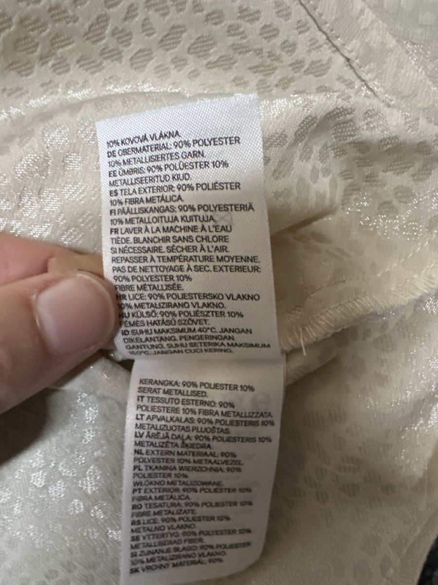 H&M Camicette: Damen Bluse beigefarben mit Struktur  – Nuovo (secondo la descrizione) da Baltschieder venduto da YmroBe 2
