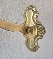 Grosser Vintage Messinghaken Wandhaken 29cm