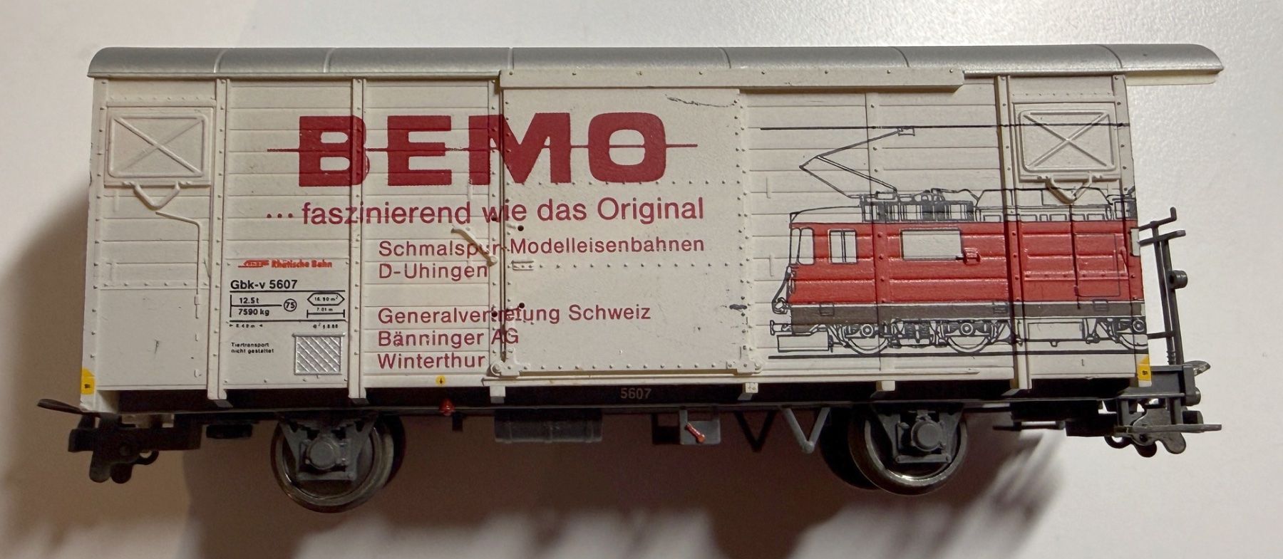 Bemo Trains électriques: RhB Bemo Gbk-v 5607 mit BEMO Werbung – D'occasion à Samedan par Gischpel25 1