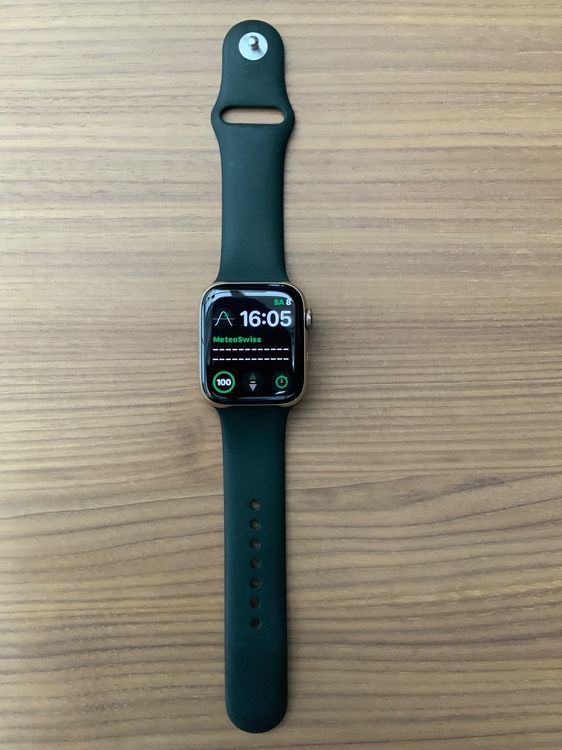 Apple Watch Series 6 Gold Steel Cyprus Green Sport Band 4G Kaufen auf