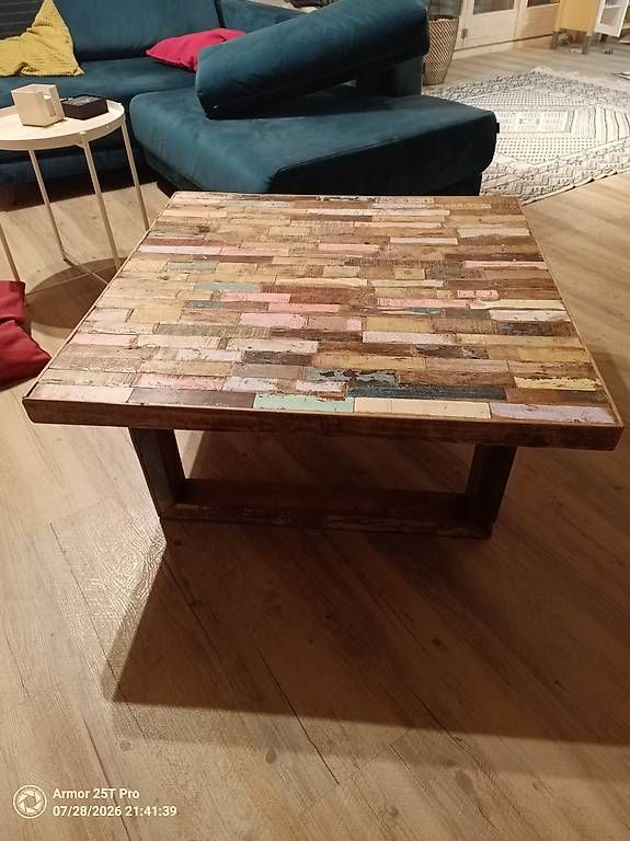 Tische: Table basse d'Inde en bois recyclé  – Gebraucht aus Le Crêt-p-Semsales von VincentC01 1