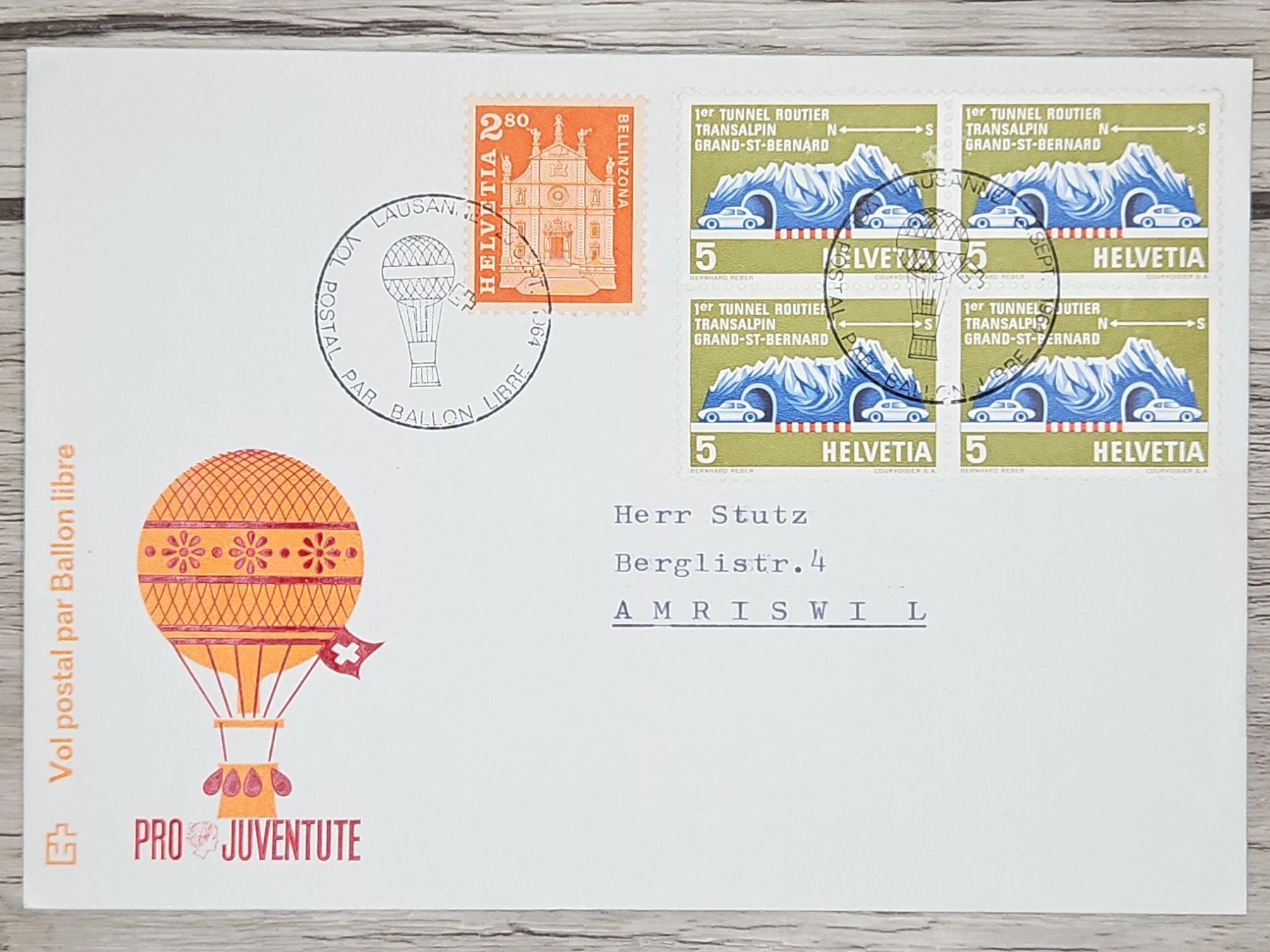 Tutti i francobolli: CL21 Enveloppe + Timbre Suisse 1964 – Usato da Cousset venduto da Patrick_Collections