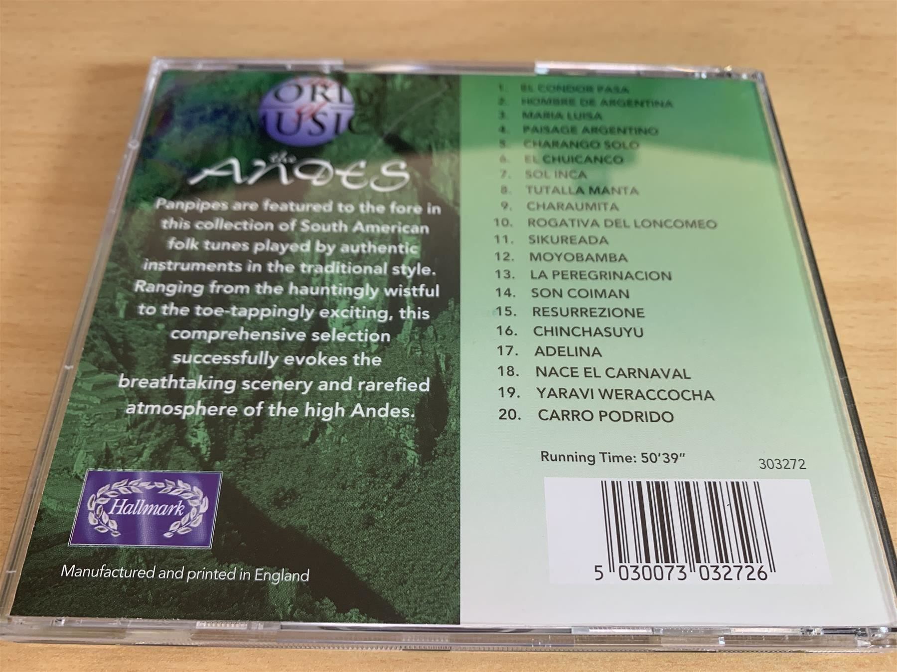CD: Unknown Artist – The Andes – Usato da Rikon im Tösstal venduto da Alpenmutz 1