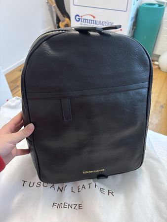 Tuscany Leather Rucksack aus Leder schwarz neuwertig