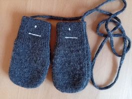 Winter Fäustlinge aus Merinowolle Baby Grösse, Gray Label ❄️