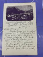 Litho Hotel Brief / Kurhaus & Grand Hotel St Moritz Bad 1900