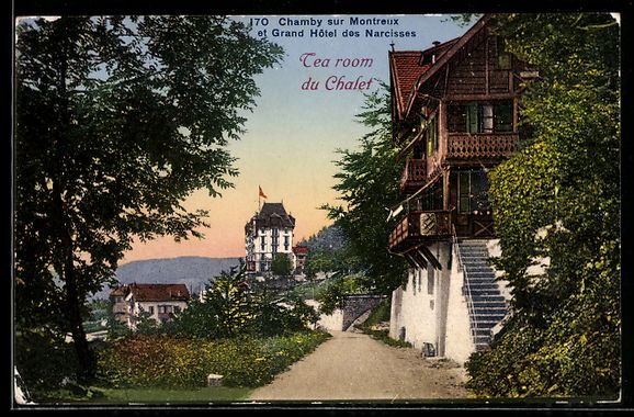 Cartoline postali: AK Chamby, Grand Hotel des Narcisses – Usato da Berlin venduto da bartko-reher