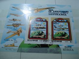 Nordkorea, Block 25 Jahre Lufthansa, 1980 o