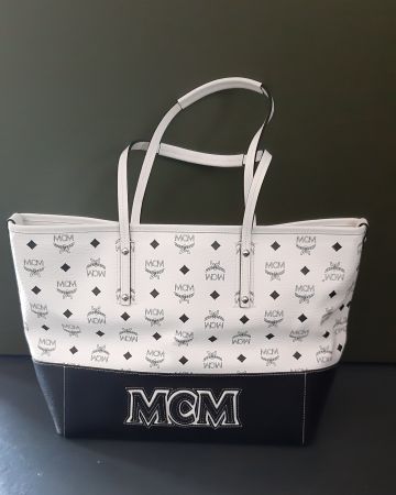 MCM Shopper weiss/schwarz