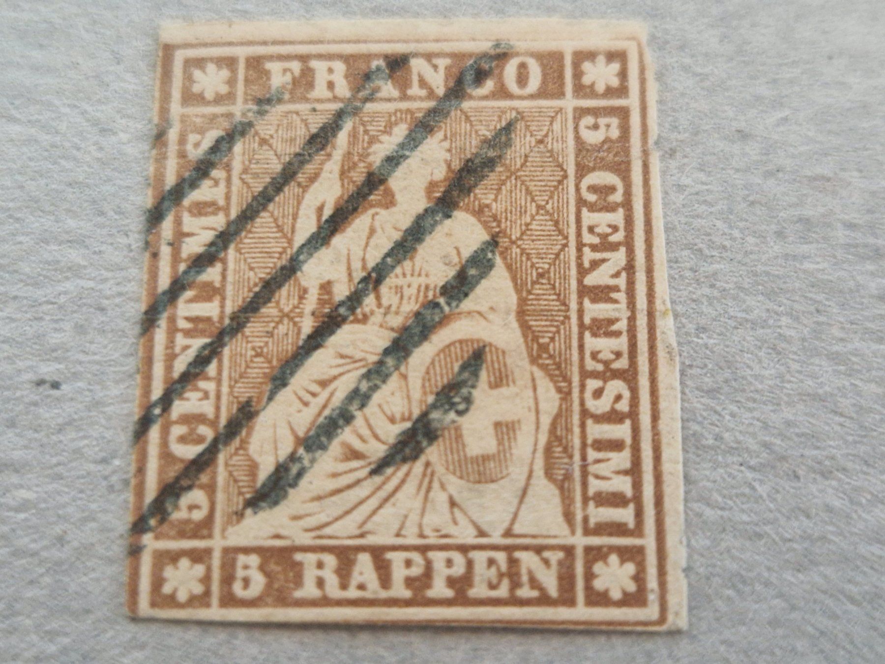 Alle Briefmarken: Strubel 22C, signiert, ab 1.- – Gebraucht aus Burgdorf von Glossy01